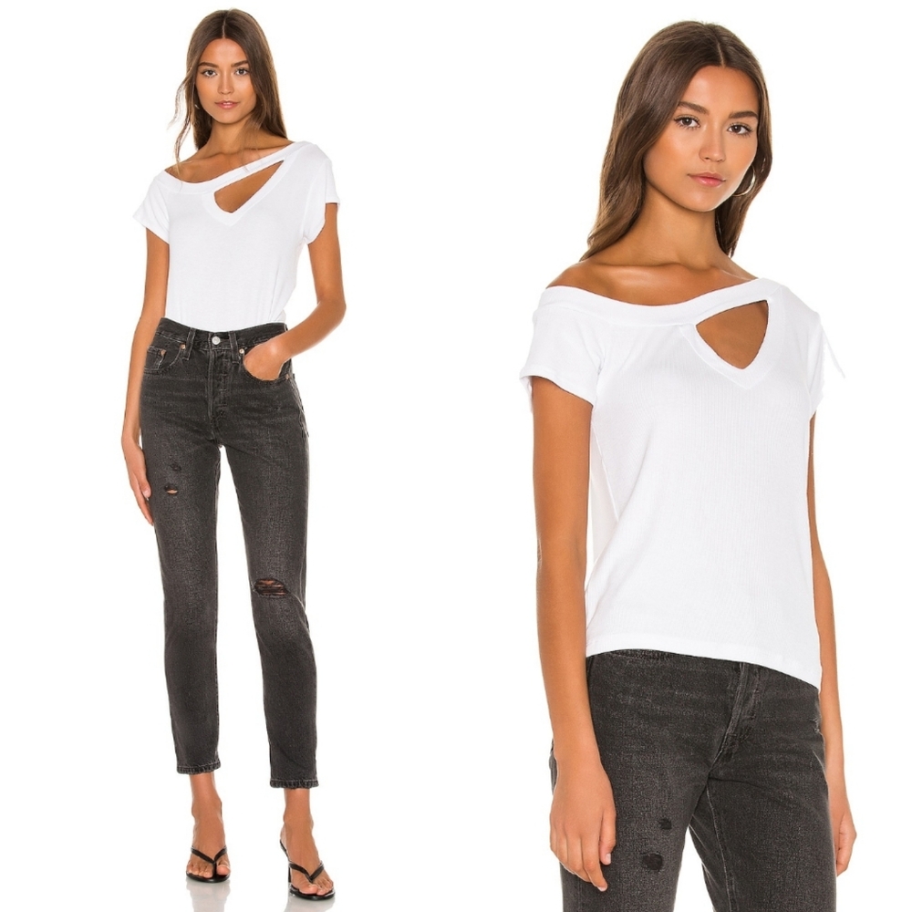 🆕️ LNA Ribbed Klane Top in White
